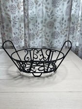 Longaberger Wrought Iron Basket Halloween “ Treats” With Handles 13” picture