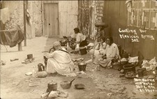 Mexican Revolution Mexico Locals Cooking For Army c1910 Real Photo Postcard bhn picture