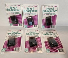 Lot of 6 Vintage New NOS Sheffield Plastic Manual Dome Pencil Sharpener No 605 picture