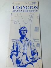 c1950s LEXINGTON MASSACHUSETTS Historical Booklet with 1775 Map picture