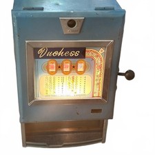 Vintage Duchess 1d Penny Slot Machine Wulff Beromat Mechanism Lights Up/REPAIR picture