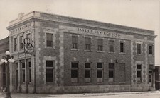 RPPC New Richmond WI Wisconsin Bank Main Street Photo Postcard F63 picture