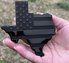 Texas State Black Flag Metal Auto Fender Emblem for Cars Trucks (3
