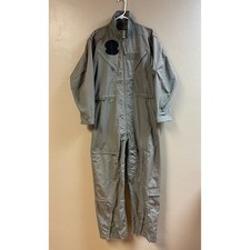 VTG 80s US Military Flight Suit Flyers Coveralls Mens 42R Green Zip Up Air Force picture