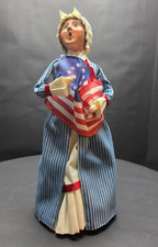 Byers Choice 2002 Betsy Ross Caroler American Flag Patriotic Blue Dress picture