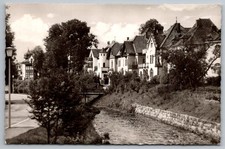 Bad Aibling RPPC Germany Street View Glonn River Real Photo Postcard c.1969 picture