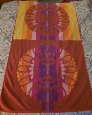 🦋🌸 STUNNING VINTAGE 1970s ROYAL TERRY INTERNATIONAL BUTTERFLY BEACH TOWEL 🌸🦋 picture