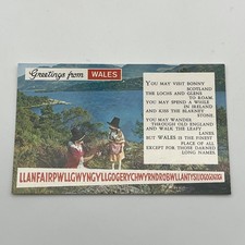 Vintage Greetings from Wales Humorous Novelty Postcard Bamforth W.55 picture