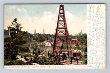 In the Heart of Oil Country, Scenic Derricks, Vintage c1908 Souvenir Postcard picture