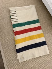 Vintage Hudson Bay Gold Label Multistripe 8-Point King 100% Wool Made in England picture