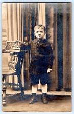 1910-20's RPPC GERHARDT STUDIO STEELTON PA LITTLE BOY KNICKERS PHOTO POSTCARD picture