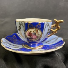 Pretty Vintage Porcelain Demitasse cup and Saucer Arnart 1275 Bone China Painted picture