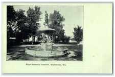 c1905 Birge Memorial Fountain Whitewater Wisconsin WI Unposted Antique Postcard picture