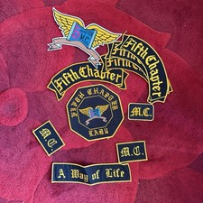 Vtg 5th Chapter MC Club Patch Lot approx 10-11 patches  picture
