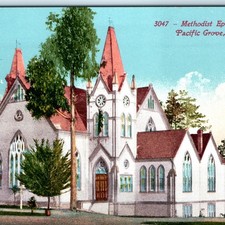 c1910s Pacific Grove, CA Methodist Episcopal Church Postcard Mitchell Litho 3047 picture