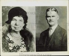 1931 Press Photo Mrs. Rosella Copeland Tompkins and husband George McClelland picture