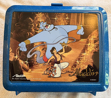 Vintage DISNEY'S ALADDIN   Lunch Box  & Thermos picture