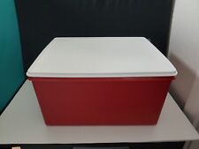 Tupperware Kimono Keeper Storage Container Box 30qt Carry All Mega Red Sale  picture