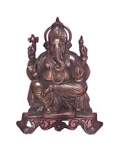 Vintage Brass Bronze Elephant God Statue 13 Inches picture