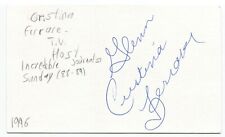 Cristina Ferrare Signed 3x5 Index Card Autographed Signature Model Host picture