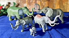 5x Elephant Family Cake Toppers Toys Figures Story Time Preschool Tallest 4” picture