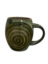 Allied Ireland  Watervale Pottery Green Mug Celtic Spiral Embossed#coffee#13oz picture