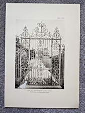 A Gate at Ashburnham House, Sussex - Antique Print - 1911 picture