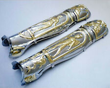 18 Gauge Brass Medieval Reenactment Hellensic Greek Leg Greaves Larp Leg Guard picture