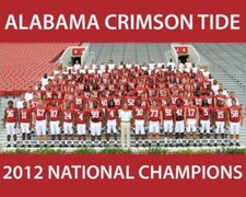 2012 ALABAMA CRIMSON TIDE Team National Champions 8x10 Photo Print Reprint picture