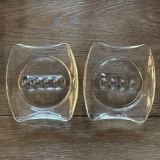 Vintage HOLIDAY INN Ashtray Hotel Advertising Embossed Letters 1970's Set of 2 picture