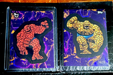 Topps 2025 Marvel Comic Book Heroes The Thing #24 and #96. Purp/Gold Lava. /75 picture