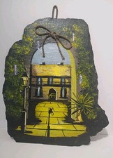 🔥New Orleans Hand Painted Slate Art Louisiana Bayou Scene Louis J. Chapton SR   picture