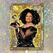 Diana Ross Holographic Gold Getter Sketch Card Limited 1/5 Dr. Dunk Signed picture
