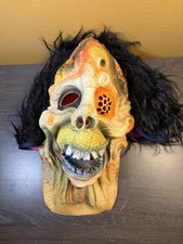 Vintage Fun World Zombie Halloween Mask Taiwan Horror Prop Costume Monster Brain picture