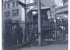 1921 Boston HP Hood Ice Cream Wagon Crash Kings Chapel Glass Plate Negative OOAK picture