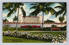 Hollywood FL-Florida, Circle Park The New Band Shell, Antique Vintage Postcard picture
