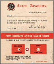 TOM CORBETT SPACE ACADEMY MEMBERSHIP CARD - VINTAGE REPRINT picture