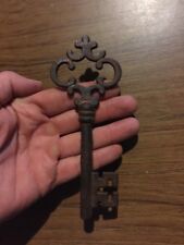 Victorian Master Door Skeleton Key Cast Iron Castle Cathedral Man Cave Decor WOW picture