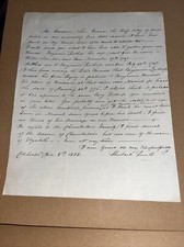 1852 Colchester Letter to Hartford CT Genealogist: - Lathrop Randall Chamberlain picture