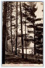 1914 Glen Lock Dam Chippewa Falls Wisconsin WI, St. Paul MN RPPC Photo Postcard picture