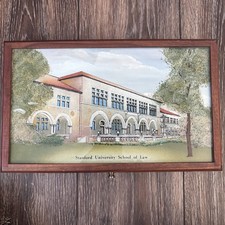 Vintage Stanford University School of Law Wooden Keepsake Box  12 3/4”x7 3/4” picture