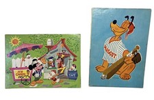 Vintage 1970 Walt Disney Productions Litho Prints Pluto And Mickey Mouse Mounted picture