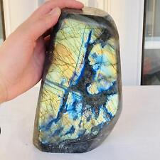 3780G Natural Labradorite Quartz Crystal Freeform Mineral Specimen Healing picture