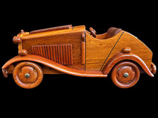 Handcrafted Wooden Vintage Classic Car Model – Antique Style Automobile – Vietna picture