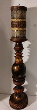 Vintage Bill Blass 70's  Collectable Candle& Beautiful Wooden 19.5' Candleholder picture