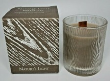 Partylite Natures Light Crackling Wooden Jar White Oak & Sandalwood P2I/G41268 picture