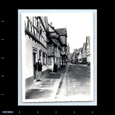 Old Vintage Photo STREET SCENE VILLAGE MAN WOMAN GERMANY LINDENHOF picture