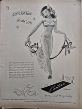 1944 Women's Carter's Gown Slip Panties Vintage Fashion Lingerie Art Ad  picture