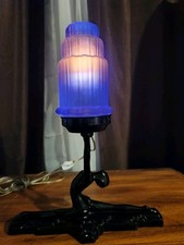 Vintage Art Deco Frankart Revival Lamp. Nude Lady Split. Sarsaparilla L610 picture