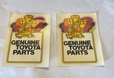 Two Vintage Genuine Toyota Parts Water Transfer Decals picture